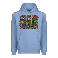 Colony Blue Mardi Gras Fleur De Lis Premium Hoodie - RanaPortraitStore
