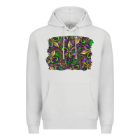 Dove Grey Mardi Gras Fleur De Lis Premium Hoodie - RanaPortraitStore