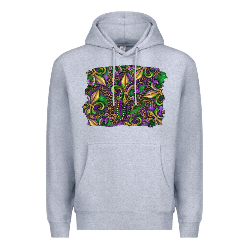 Mardi Gras Fleur De Lis Premium Hoodie by RanaPortraitStore | Teevron