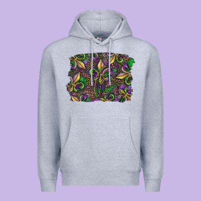Mardi Gras Fleur De Lis Premium Hoodie Designed By Ranaportraitstore