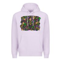 Lilac Mardi Gras Fleur De Lis Premium Hoodie - RanaPortraitStore