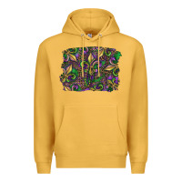 Mustard Mardi Gras Fleur De Lis Premium Hoodie - RanaPortraitStore