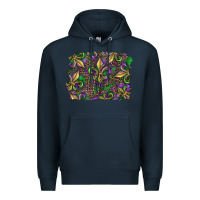 Navy Mardi Gras Fleur De Lis Premium Hoodie - RanaPortraitStore