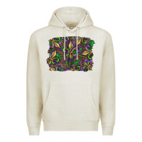 Oatmeal Heather Mardi Gras Fleur De Lis Premium Hoodie - RanaPortraitStore