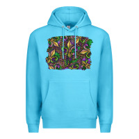 Ocean Blue Mardi Gras Fleur De Lis Premium Hoodie - RanaPortraitStore