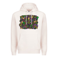 Pale Pink Mardi Gras Fleur De Lis Premium Hoodie - RanaPortraitStore