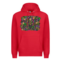 Red Mardi Gras Fleur De Lis Premium Hoodie - RanaPortraitStore