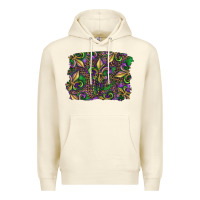 Sandshell Mardi Gras Fleur De Lis Premium Hoodie - RanaPortraitStore
