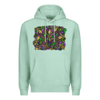 Seafoam Mardi Gras Fleur De Lis Premium Hoodie - RanaPortraitStore