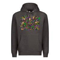 Smoke Mardi Gras Fleur De Lis Premium Hoodie - RanaPortraitStore