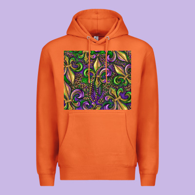 Mardi Gras Fleur De Lis Premium Hoodie Designed By Ranaportraitstore