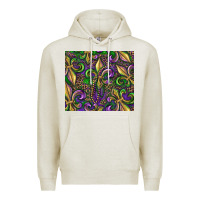 Oatmeal Heather mardi gras fleur de lis Premium Hoodie - RanaPortraitStore