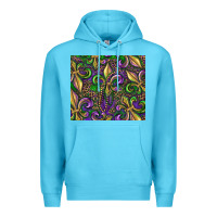 Ocean Blue mardi gras fleur de lis Premium Hoodie - RanaPortraitStore