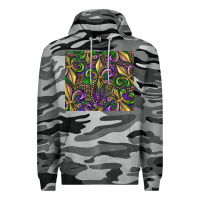Slate Camo mardi gras fleur de lis Premium Hoodie - RanaPortraitStore