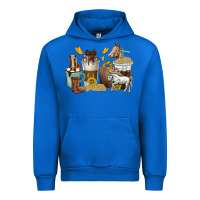 Cobalt coffee cups horses Urban Hoodie - texasbilliewilder