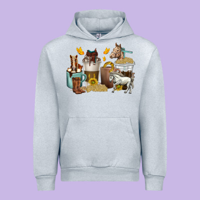 Urban Hoodie coffee cups horses