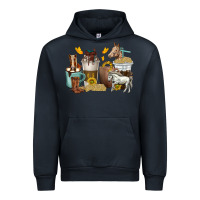 Navy coffee cups horses Urban Hoodie - texasbilliewilder