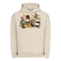 Pigment French Oak coffee cups horses Urban Hoodie - texasbilliewilder