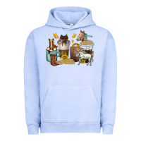 Pigment Grape Ice coffee cups horses Urban Hoodie - texasbilliewilder