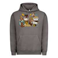 Pigment Tornado coffee cups horses Urban Hoodie - texasbilliewilder