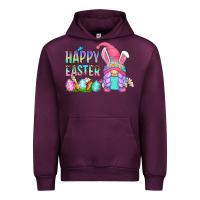 Mauve Wine happy easter gnomes Urban Hoodie - Zillion Design Studio