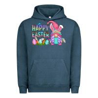 Pigment Midnight Navy happy easter gnomes Urban Hoodie - Zillion Design Studio