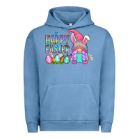 Pigment Pebble Blue happy easter gnomes Urban Hoodie - Zillion Design Studio