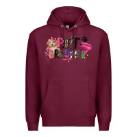 Burgundy pet groomer Premium Hoodie - Zillion Design Studio