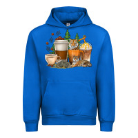 Cobalt coffee cups tiger with coffee beans Urban Hoodie - texasbilliewilder