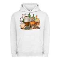 Pigment Lunar Rock coffee cups tiger with coffee beans Urban Hoodie - texasbilliewilder