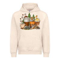 Sandshell coffee cups tiger with coffee beans Urban Hoodie - texasbilliewilder