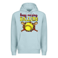 Blue Mist busy raising ballers softball Premium Hoodie - texasbilliewilder