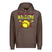 Coffee busy raising ballers softball Premium Hoodie - texasbilliewilder