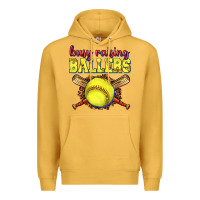 Mustard busy raising ballers softball Premium Hoodie - texasbilliewilder