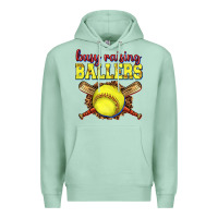 Seafoam busy raising ballers softball Premium Hoodie - texasbilliewilder