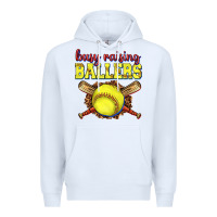 White busy raising ballers softball Premium Hoodie - texasbilliewilder