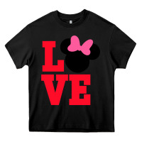 Black Minnie Mouse Heavy Core Tee - CowhideDigitalArt