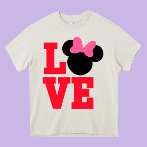 Minnie Mouse Heavy Core Tee Designed By Cowhidedigitalart