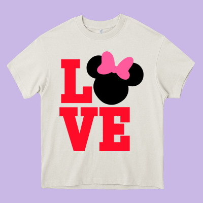 Minnie Mouse Heavy Core Tee Designed By Cowhidedigitalart