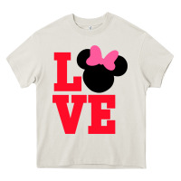 Cream Minnie Mouse Heavy Core Tee - CowhideDigitalArt