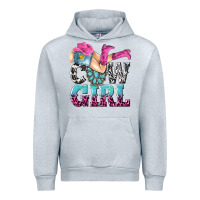 Heather Grey cow girl Urban Hoodie - texasbilliewilder