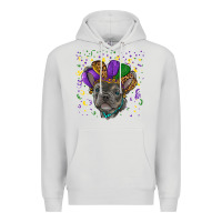 Dove Grey mardi gras french bulldog Premium Hoodie - RanaPortraitStore