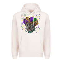 Mardi Gras French Bulldog Premium Hoodie | Teevron