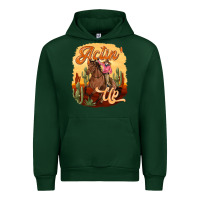 Forest Green cowgirl actin up Urban Hoodie - texasbilliewilder