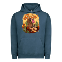 Pigment Midnight Navy cowgirl actin up Urban Hoodie - texasbilliewilder