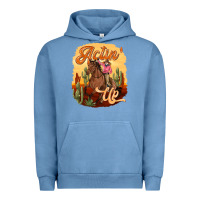 Pigment Pebble Blue cowgirl actin up Urban Hoodie - texasbilliewilder