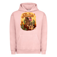 Pigment Salmon cowgirl actin up Urban Hoodie - texasbilliewilder