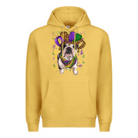 Antique Gold Mardi gras hat  english bulldog Premium Hoodie - RanaPortraitStore