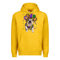 Lemon Mardi gras hat  english bulldog Premium Hoodie - RanaPortraitStore