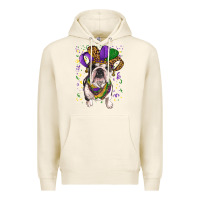 Tofu Mardi gras hat  english bulldog Premium Hoodie - RanaPortraitStore